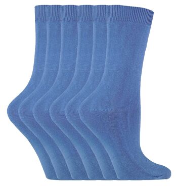 Sock Snob - 6 Paires de Socquettes Riches en Coton de Couleur Unie pour Femmes 11