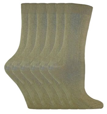Sock Snob - 6 Paires de Socquettes Riches en Coton de Couleur Unie pour Femmes 13