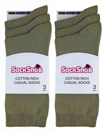 Sock Snob - 6 Paires de Socquettes Riches en Coton de Couleur Unie pour Femmes 14