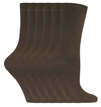 Sock Snob - 6 Paires de Socquettes Riches en Coton de Couleur Unie pour Femmes 15