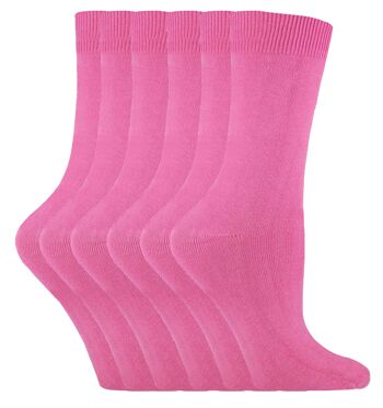 Sock Snob - 6 Paires de Socquettes Riches en Coton de Couleur Unie pour Femmes 27