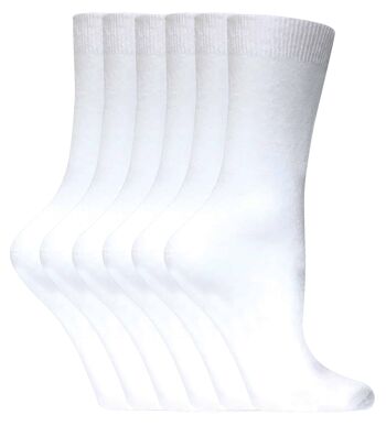 Sock Snob - 6 Paires de Socquettes Riches en Coton de Couleur Unie pour Femmes 29