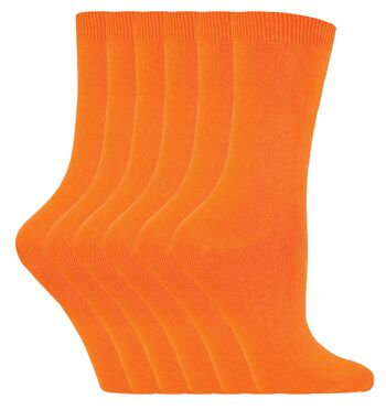Sock Snob - 6 Paires de Socquettes Riches en Coton de Couleur Unie pour Femmes 31