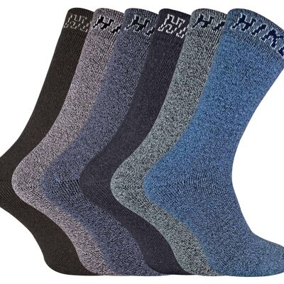 Sock Snob - 6 paires de chaussettes de randonnée d'été en coton respirant HIKE pour hommes