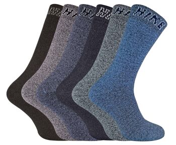 Sock Snob - 6 paires de chaussettes de randonnée d'été en coton respirant HIKE pour hommes 1