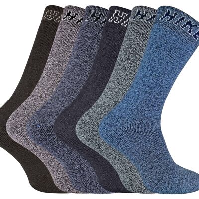Sock Snob - 6 paires de chaussettes de randonnée d'été en coton respirant HIKE pour hommes