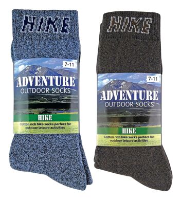 Sock Snob - 6 paires de chaussettes de randonnée d'été en coton respirant HIKE pour hommes 2