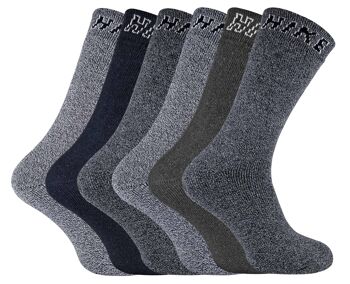 Sock Snob - 6 paires de chaussettes de randonnée d'été en coton respirant HIKE pour hommes 3