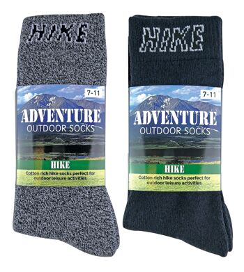 Sock Snob - 6 paires de chaussettes de randonnée d'été en coton respirant HIKE pour hommes 4