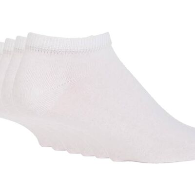 6 Paires Chaussettes Basses En Coton Blanc Uni Pour Enfants