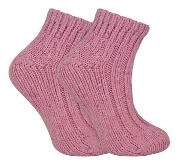 Sock Snob - Chaussettes pour bottines épaisses côtelées en laine mélangée coupe basse pour femmes 1