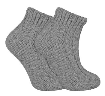 Sock Snob - Chaussettes pour bottines épaisses côtelées en laine mélangée coupe basse pour femmes 5