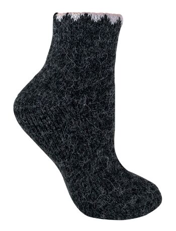 Sock Snob - Chaussettes de randonnée d'hiver chaudes courtes en laine d'alpaga mélangée pour femmes 3