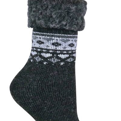 Sock Snob - Ladies Turn Over Top Warm Thermal Winter Nordic Bed Socks