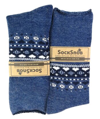 Sock Snob - Chaussettes de lit nordique chaudes et thermiques pour femmes 8