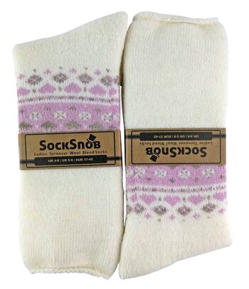 Sock Snob - Chaussettes de lit nordique chaudes et thermiques pour femmes 16