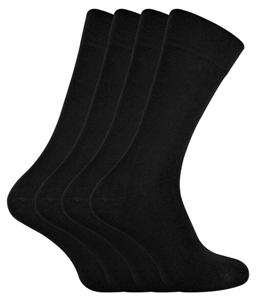 SOCK SNOB - 4 Pairs Bamboo Super Soft Suit Socks for Men & Women
