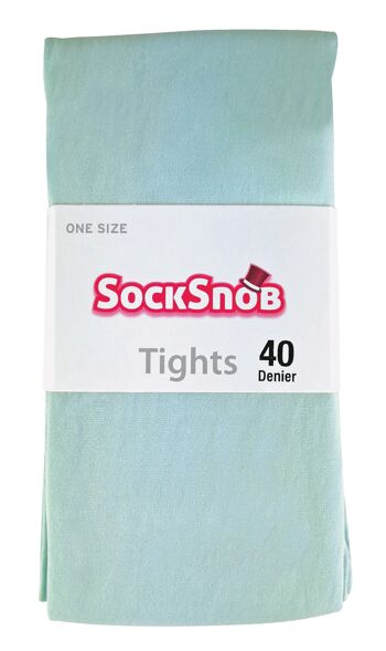 SOCK SNOB - Collant Opaque 40 Deniers Couleur Pastel Brillant Femme 8-14 UK 10