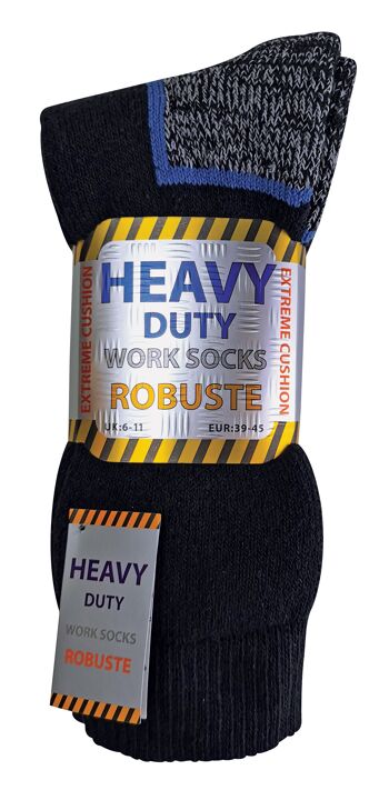 Compra 3 pares de calcetines para botas de trabajo acolchados de algodón  resistente para hombre con talón y puntera reforzados al por mayor