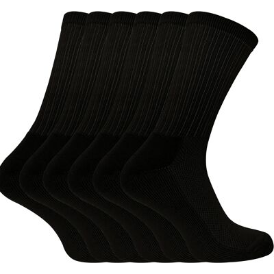 Sock Snob - Pack de 6 calcetines deportivos de running de algodón orgánico de bambú tamaño pantorrilla