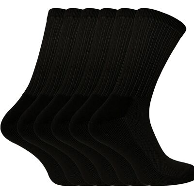 Sock Snob – 6er-Pack Laufsocken aus Bambus und Bio-Baumwolle in Wadengröße