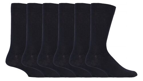 Mens 6 Pack Plain Cotton Comfortable Cosy Everday Home Work Socks