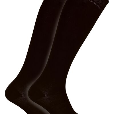 SOCK SNOB - Calcetines largos de bambú hasta la rodilla para mujer | Paquete de 2 pares | liso y estampado | Regalo para Damas