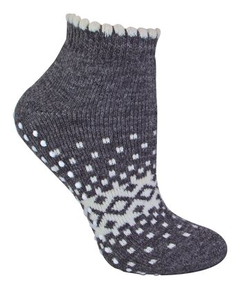 Sock Snob - Chaussettes Chaussettes Basses Thermiques Antidérapantes en Laine pour Femme 3