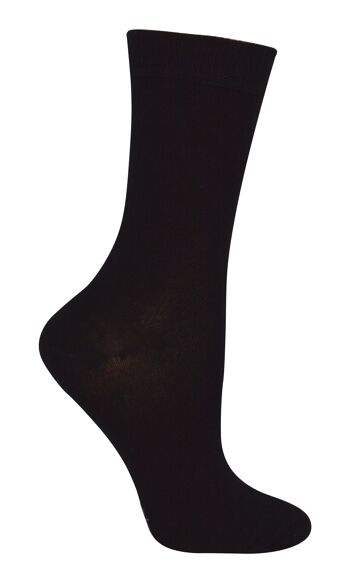 Lot de 12 paires de chaussettes 100 % coton pour enfants | Chaussette Snob | Chaussettes noires côtelées pour garçons et filles 2