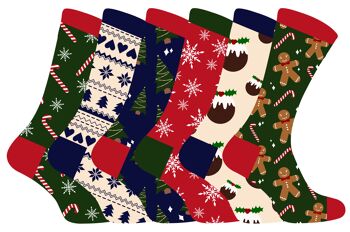 Chaussettes de Noël pour hommes | Chaussette Snob | Chaussettes de Noël fantaisie colorées et élégantes à motifs amusants 1