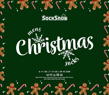 Chaussettes de Noël pour hommes | Chaussette Snob | Chaussettes de Noël fantaisie colorées et élégantes à motifs amusants 2