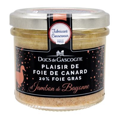 Piacere di fegato d'anatra e prosciutto di Bayonne (20% foie gras) 90g