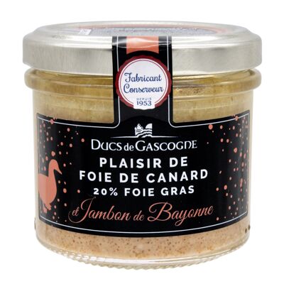 Piacere di fegato d'anatra e prosciutto di Bayonne (20% foie gras) 90g