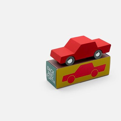 Back and Forth - Wooden Toy Car (Red)