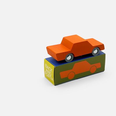 Back and Forth - Wooden Toy Car (Orange)
