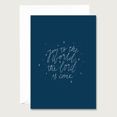 Christmas Card | Joy | Folding card for Christmas | lettering