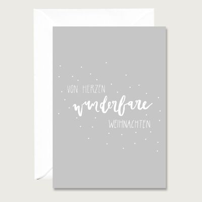 Christmas Card | Wonderful | Folding card for Christmas | lettering
