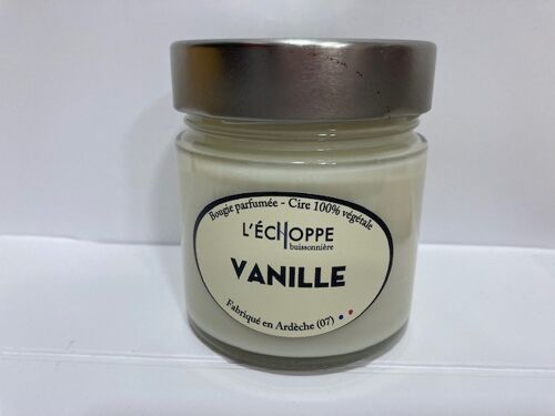 SCENTED CANDLE 100% VEGETABLE SOYA WAX - 180 G VANILLA