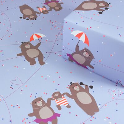 Circus Bears wrapping paper