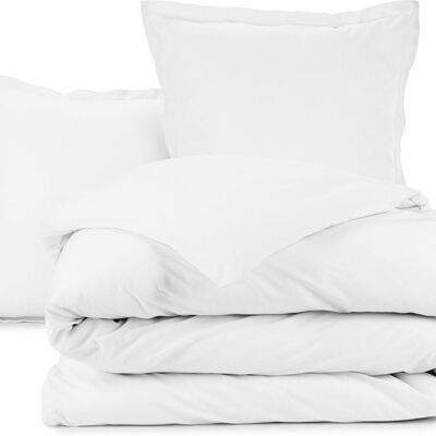 Duvet cover 140x200 cm + 1 pillowcase 65x65 cm White Cotton