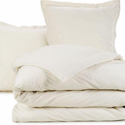 Duvet cover 140x200 cm + 1 pillowcase 65x65 cm Cotton Beige
