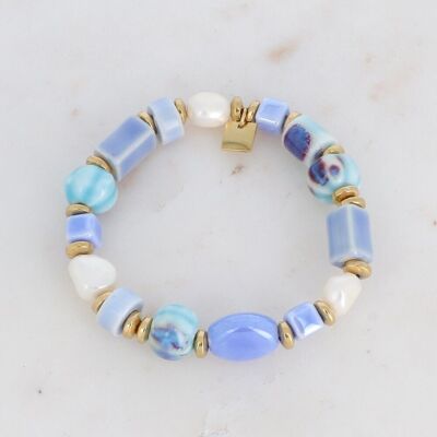 Gold and blue Christabel bracelet