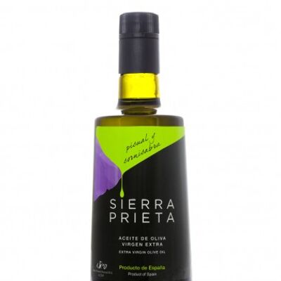 SIERRA PRIETA, Spanish Extra Virgin Olive Oil, Arbequina, First Cold Pressed, 500 ml, World-Class, International Award-Winning, High in Antioxidants, Very Low Acidity