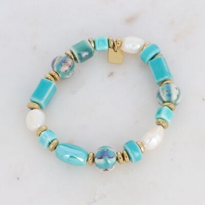Gold and turquoise Christabel bracelet