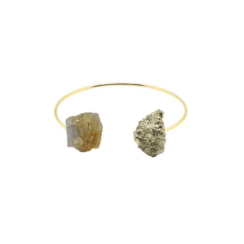 Bracelet sayang labradorite & pyrite