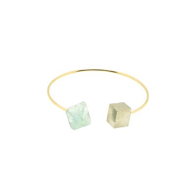 Bracelet sayang fluorite & pyrite