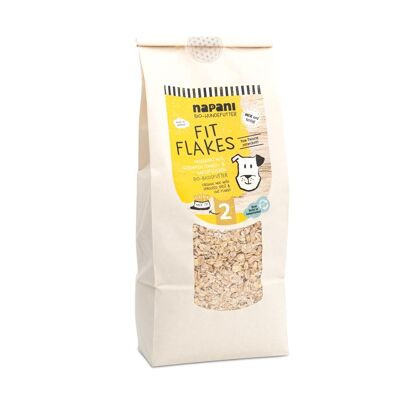Organic basic food "Fit Flakes" for dogs made from sprouted oat and spelled flakes, 1000g