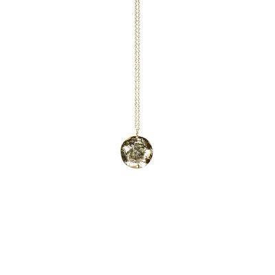 Collier medaille pyrite