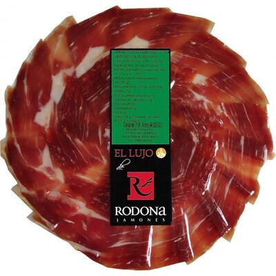 Jamón de cebo de campo iberico 50% raza iberica - 8,5-9, Loncheado a cuchillo sobres de 120 gramos