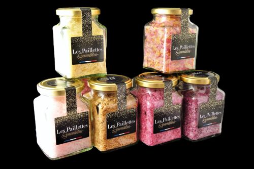 Pack découverte 5 parfums de paillettes gourmandes 200g